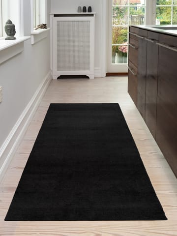 Unicolor ホールウェイラグ - Black. 90x200 cm - tica copenhagen