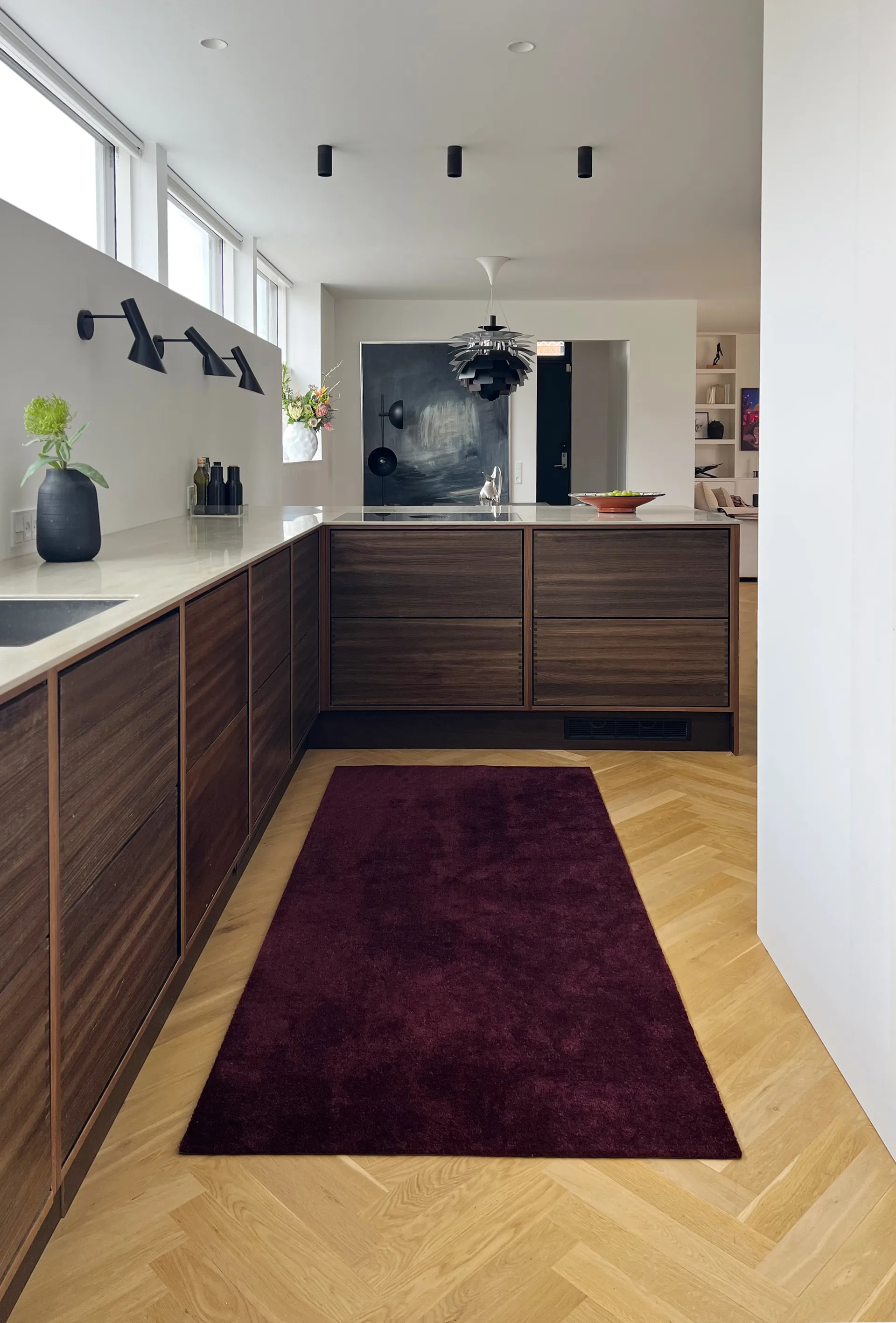 Unicolor ホールウェイラグ, Bordeaux, 90x200 cm tica copenhagen