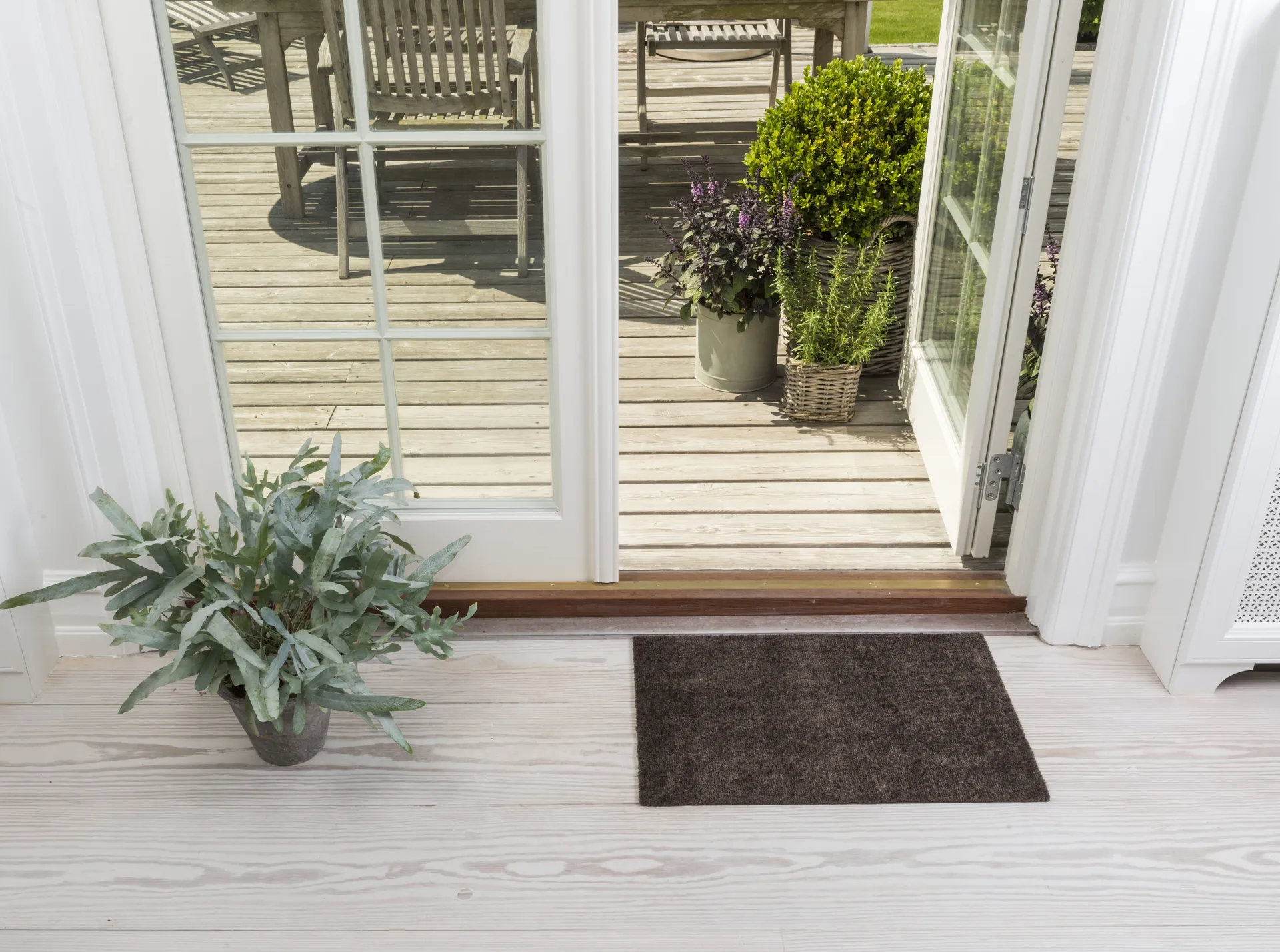 Unicolor ドアマット, Brown. 40x60 cm tica copenhagen