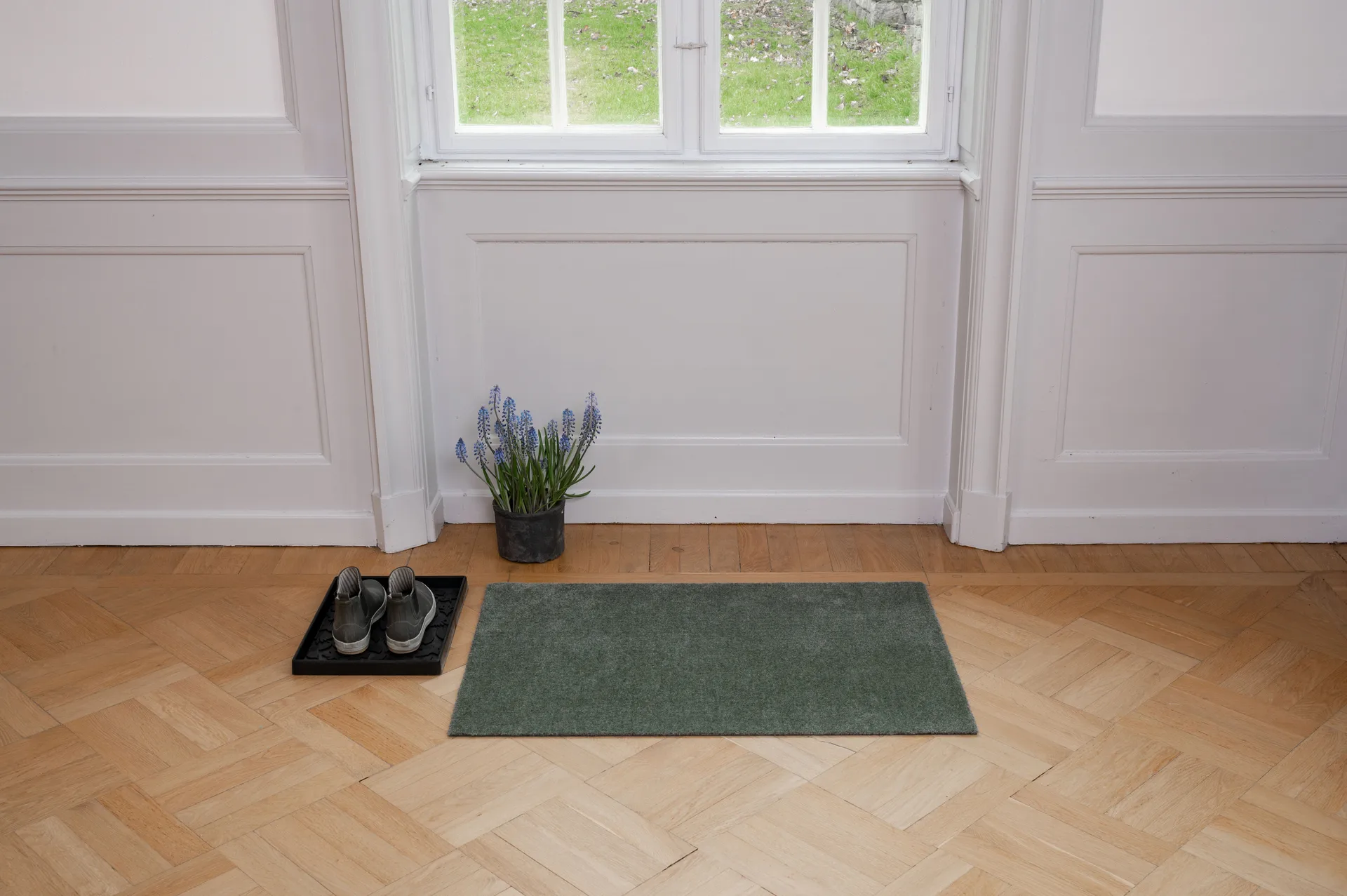 Unicolor ドアマット, Dusty green. 60x90 cm tica copenhagen