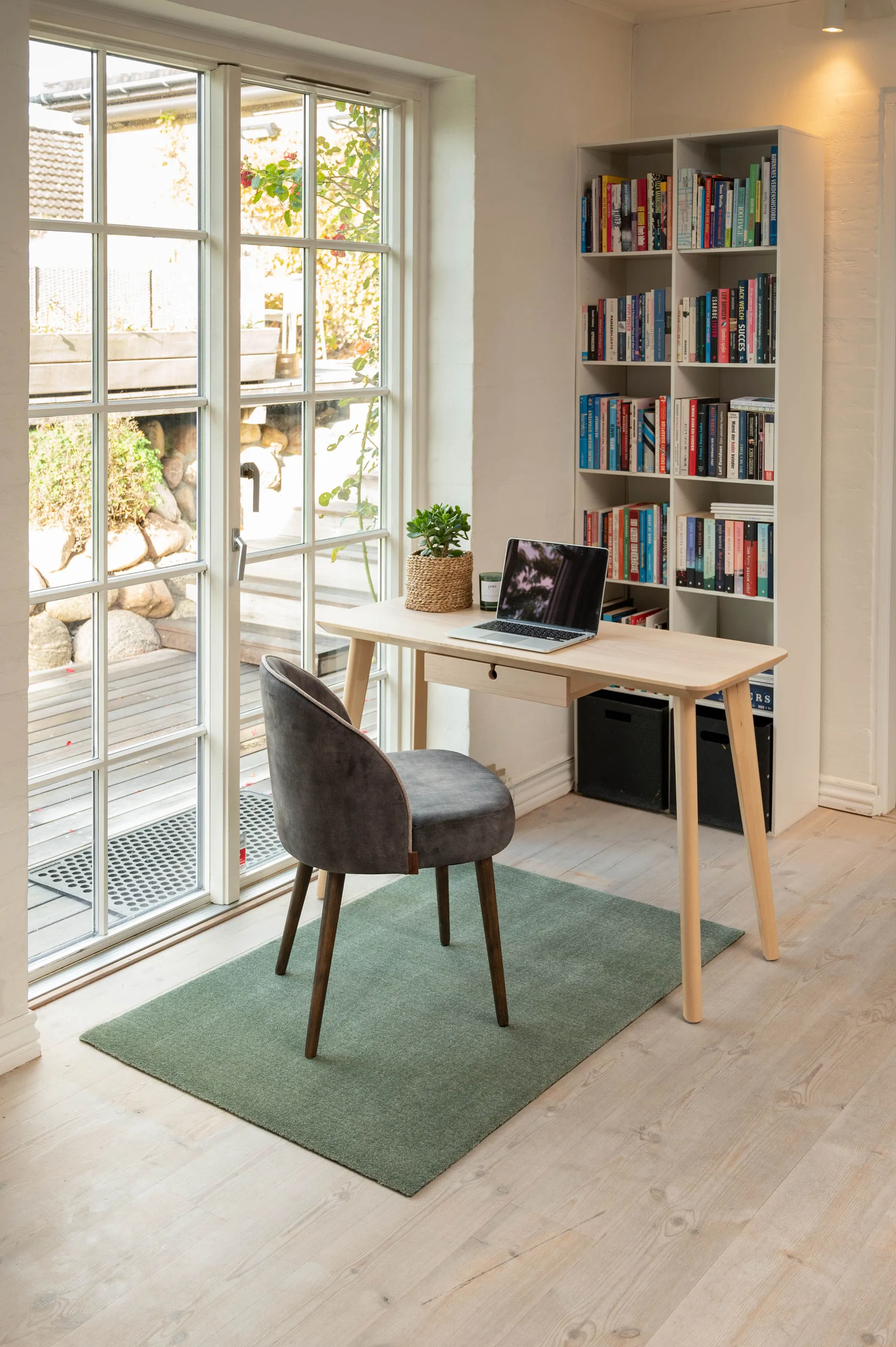 Unicolor ホールウェイラグ, Dusty green. 90x130 cm tica copenhagen