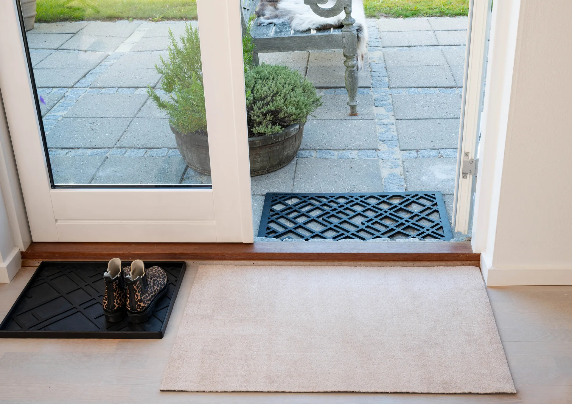 Unicolor ドアマット, Ivory. 60x90 cm tica copenhagen