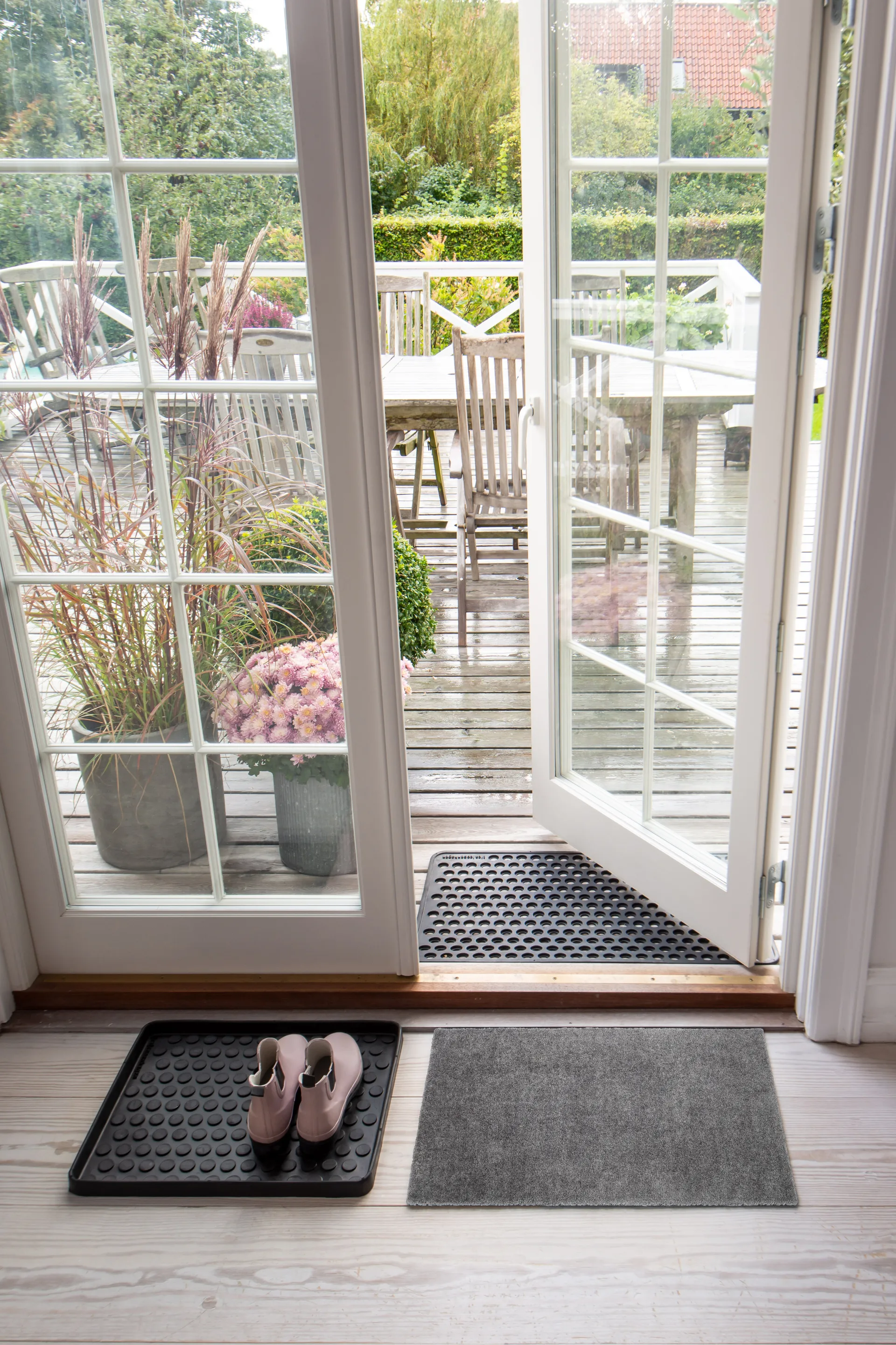 Unicolor ドアマット, Steel grey. 40x60 cm tica copenhagen