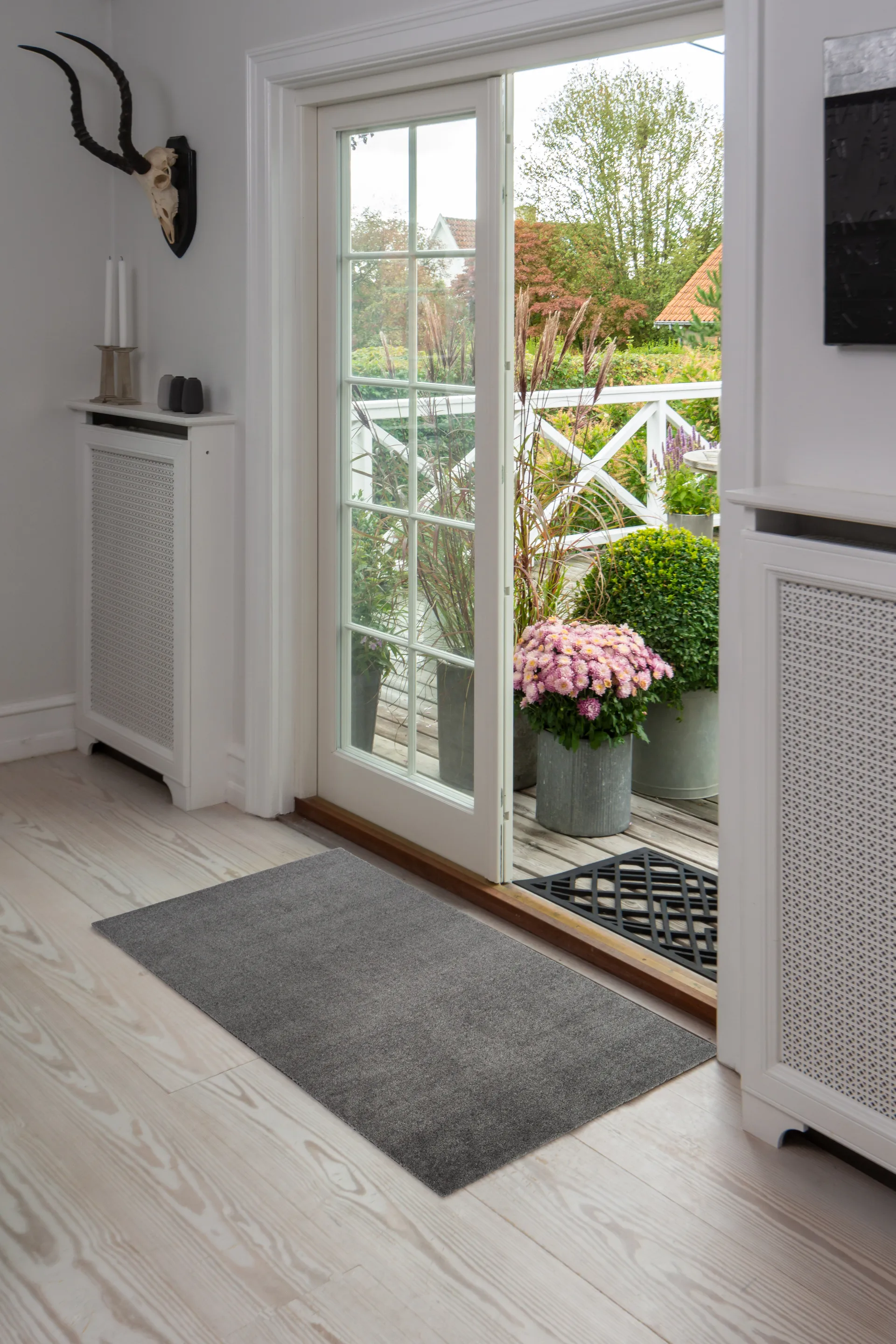 Unicolor ホールウェイラグ, Steel grey. 67x120 cm tica copenhagen