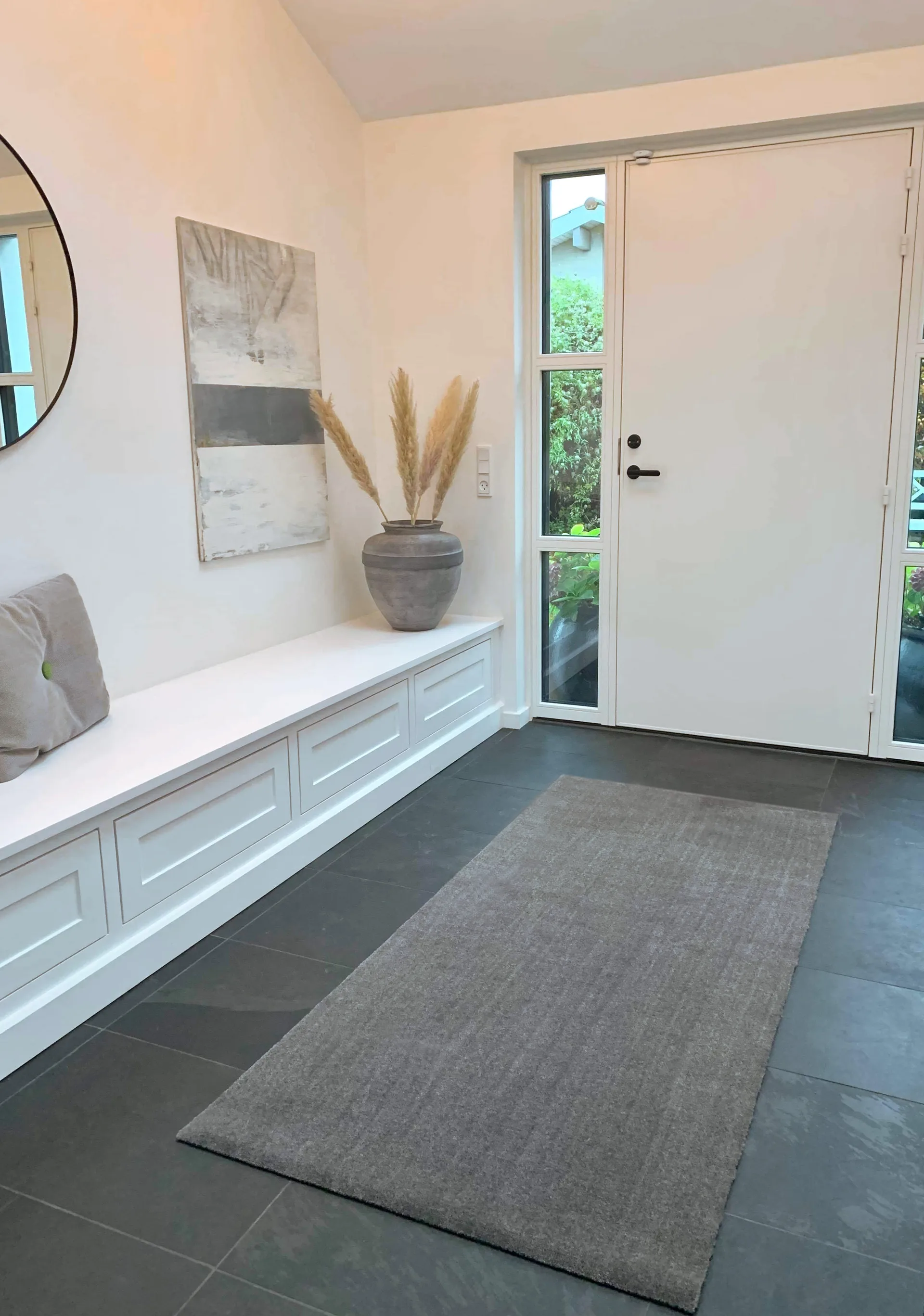 Unicolor ホールウェイラグ, Steel grey. 90x200 cm tica copenhagen