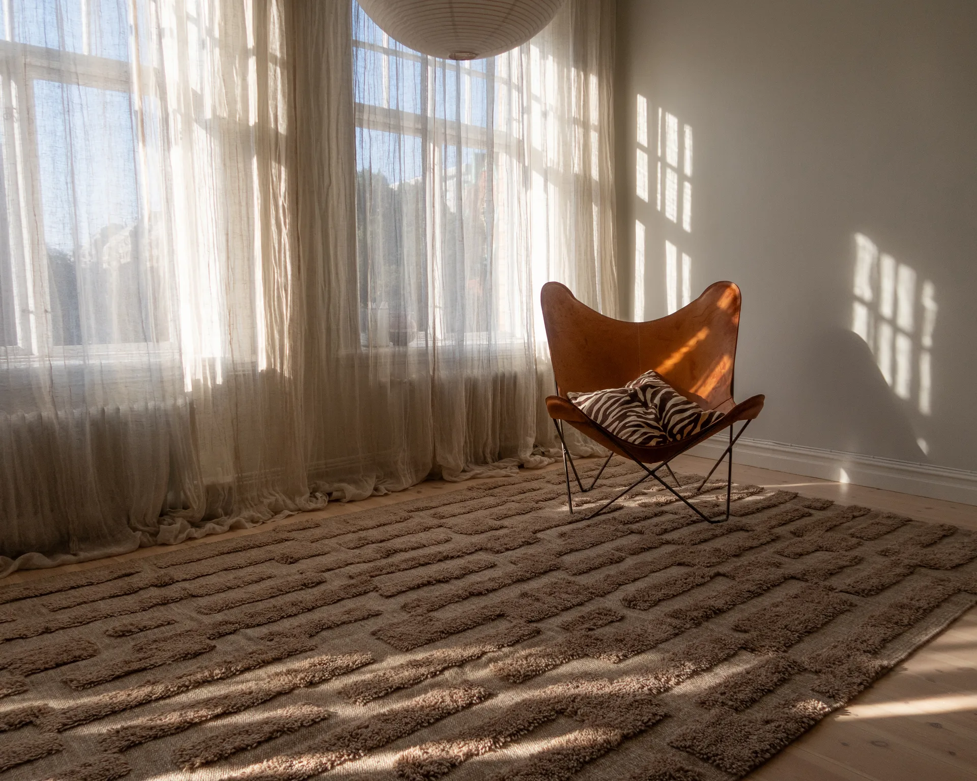 Bielke ウールラグ 200x300 cm, Dark beige Tinted