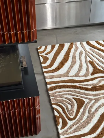 Jepson ウールラグ 130x180 cm - Brown-off white - Tinted