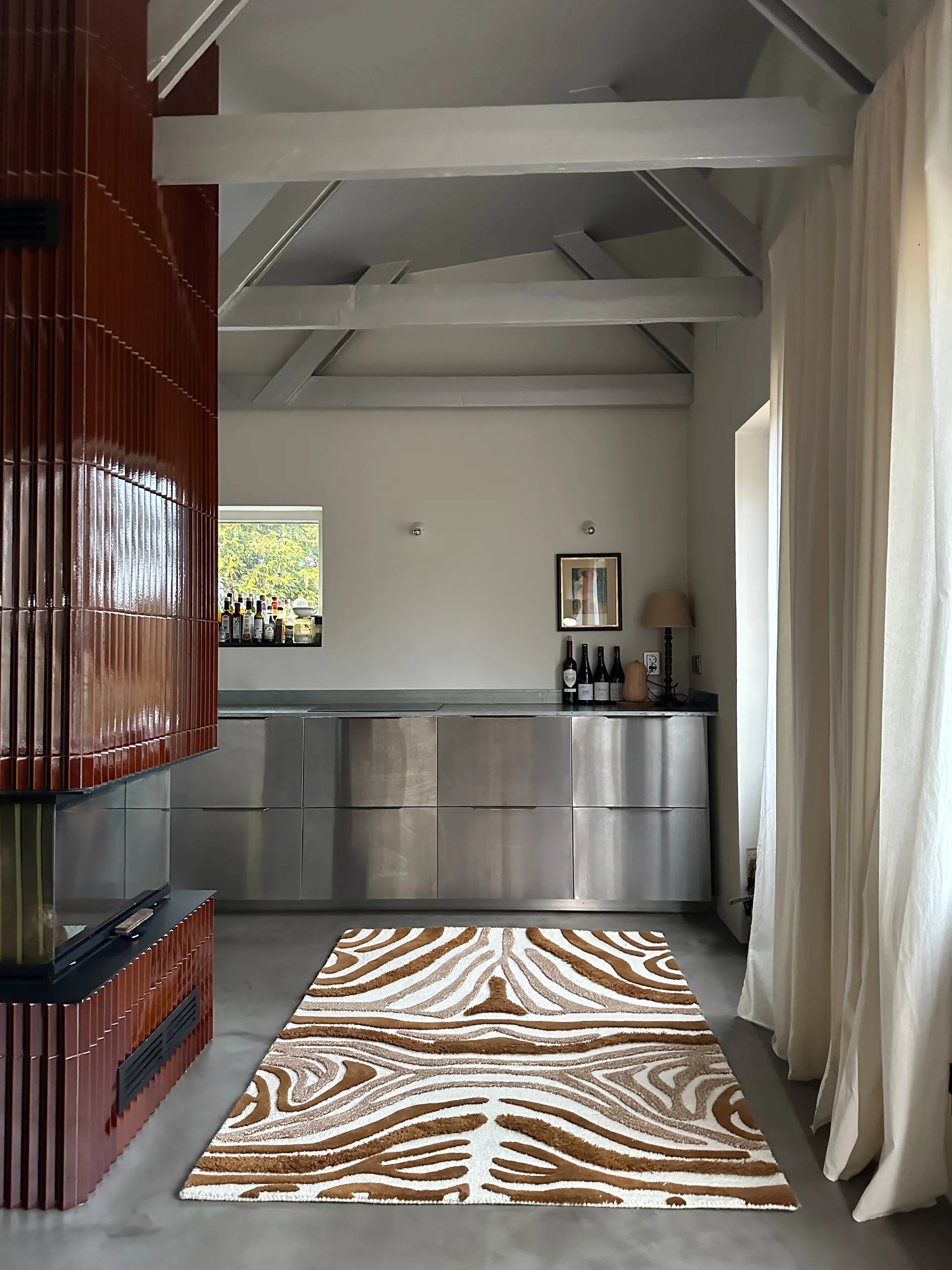 Jepson ウールラグ 130x180 cm, Brown-off white Tinted