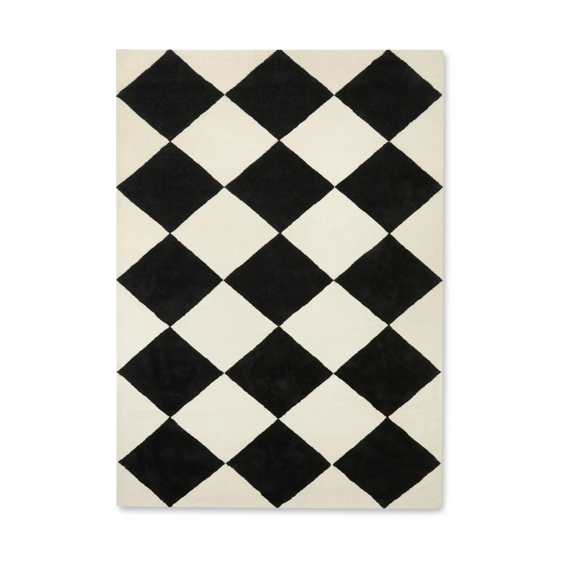 Tenman ウールカーペット 170x240 cm, Black-white Tinted