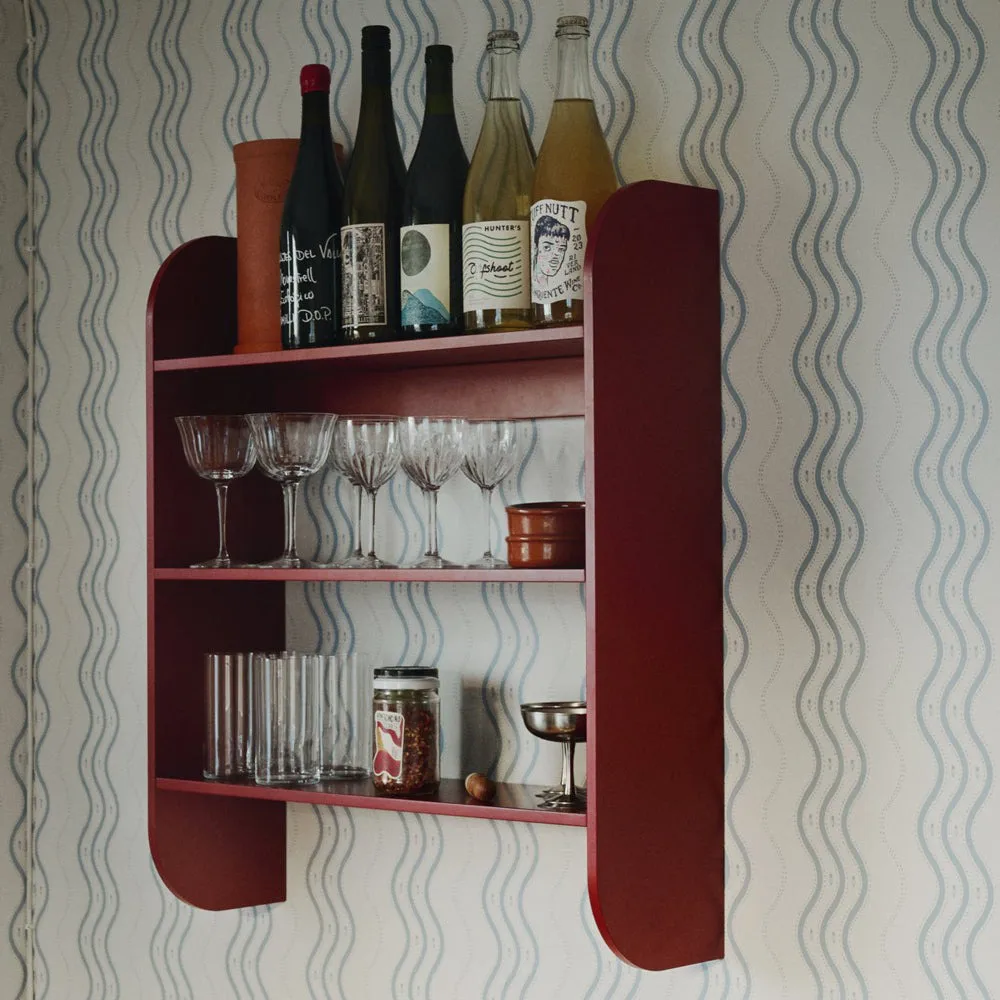 Strapats ウォールシェルフ 62x73,6 cm, Burgundy TÔNN furniture