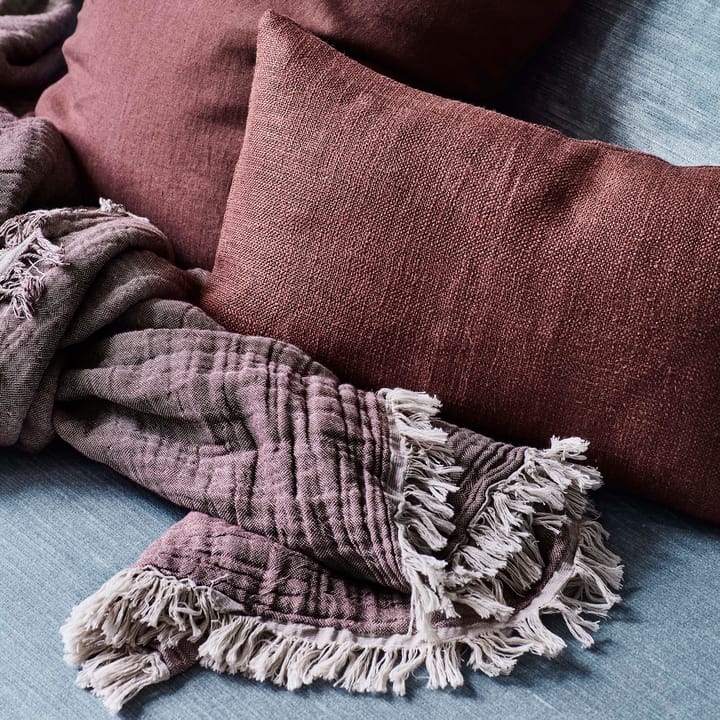 Collect コットンスロー SC33 260x260 cm, cloud & burgundy (beige-red) &Tradition | アンドトラディション