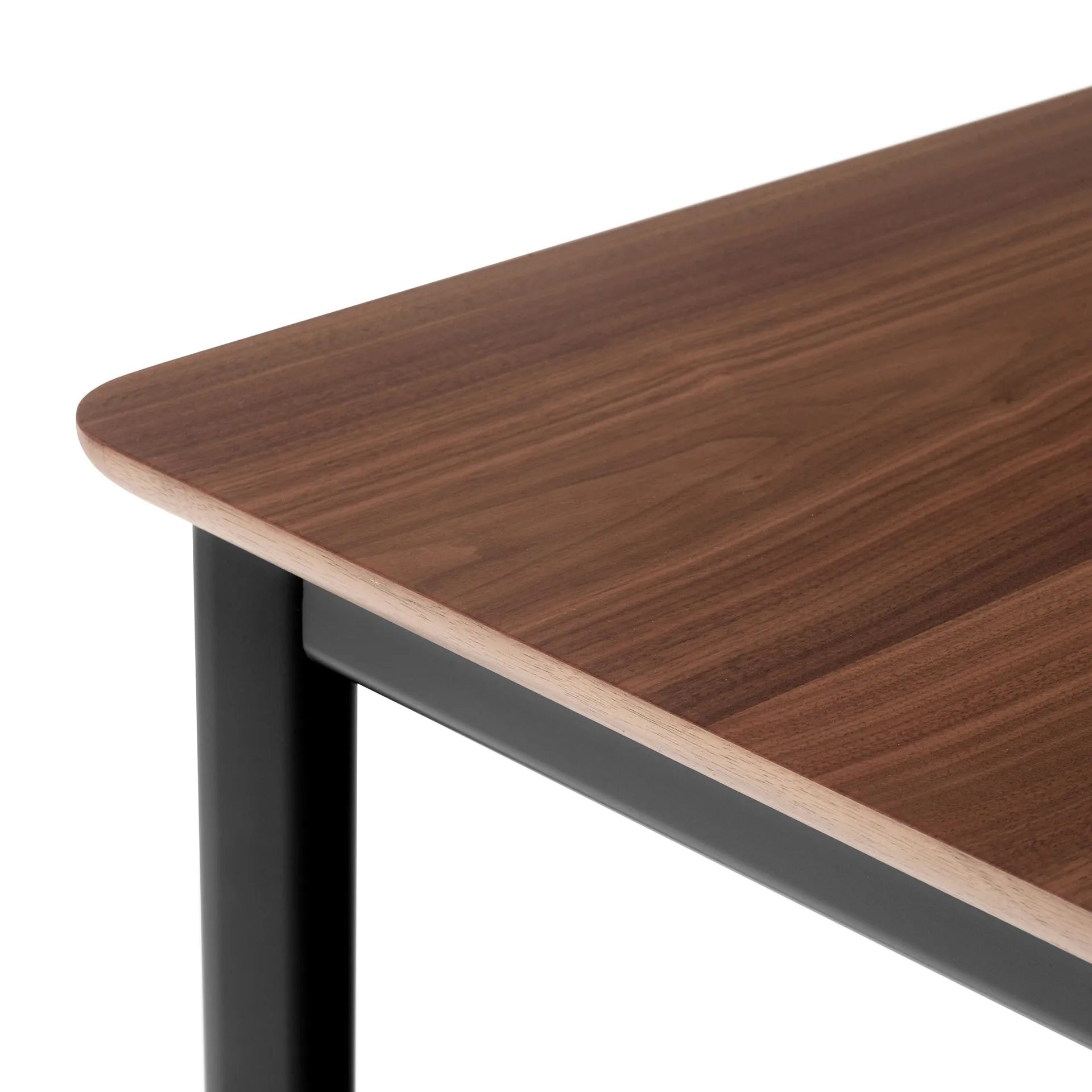 Drip HW115 ダイニングテーブル 83x143 cm, Black frame-clear lacq. walnut &Tradition | アンドトラディション