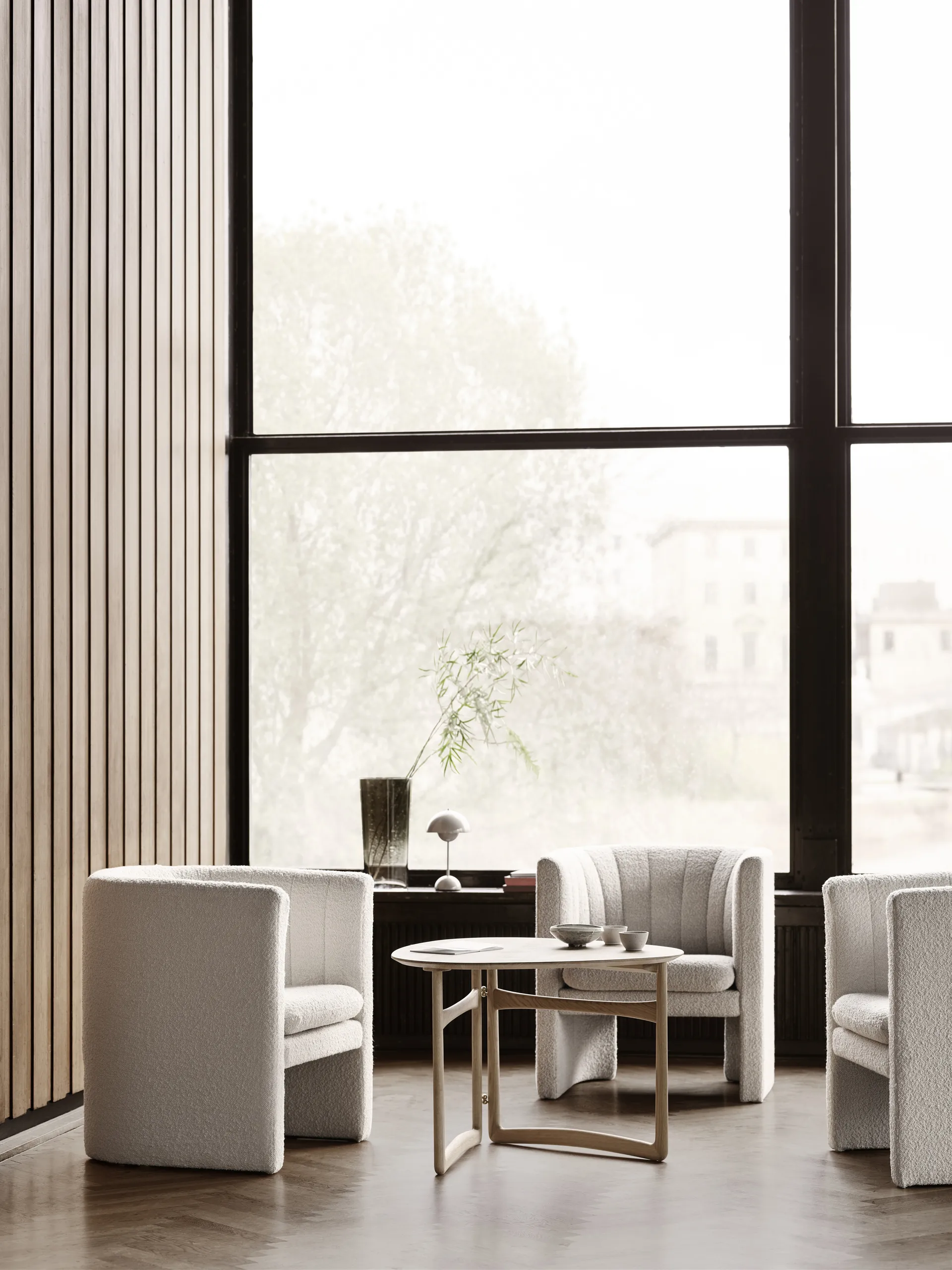 Flowerpot / フラワーポット ポータブルテーブルランプ VP9, grey beige &Tradition | アンドトラディション