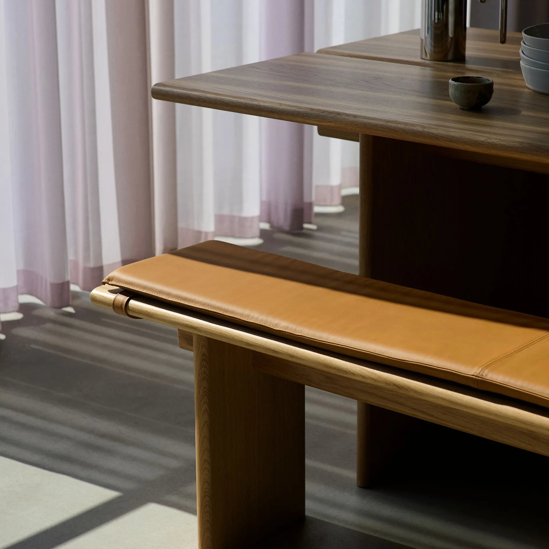 Ita OS5 シートクッション ベンチ用 170 cm, Noble leather congnac &Tradition | アンドトラディション