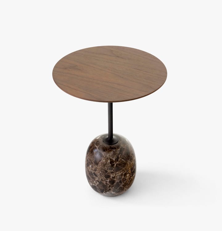 Lato サイドテーブル LN8, Lacquered walnut-Emperador marble &Tradition | アンドトラディション