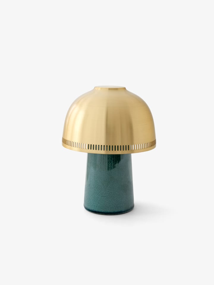 Raku SH8 テーブルランプ, Blue, green & brass &Tradition | アンドトラディション