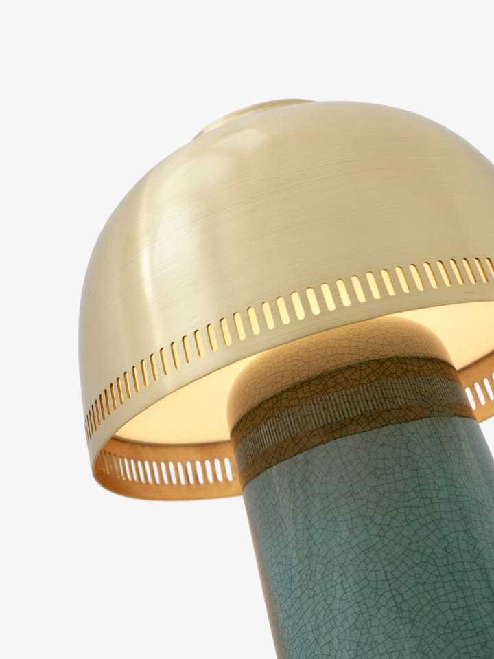 Raku SH8 テーブルランプ, Blue, green & brass &Tradition | アンドトラディション