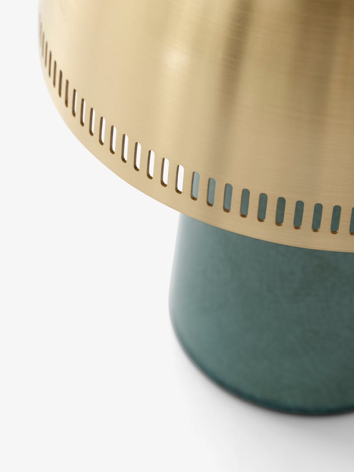 Raku SH8 テーブルランプ, Blue, green & brass &Tradition | アンドトラディション