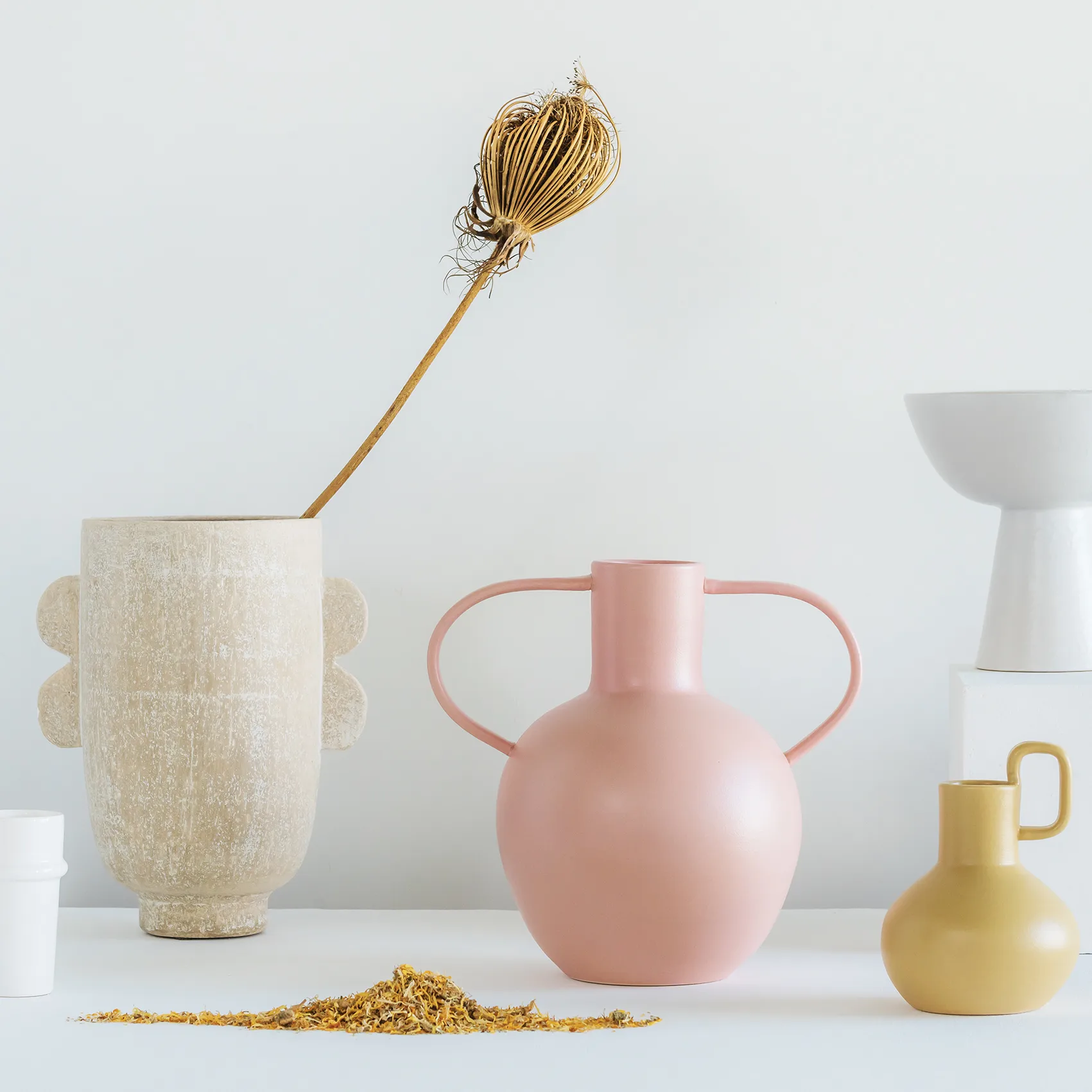 Darius 花瓶 30 cm, beige URBAN NATURE CULTURE | アーバン ネイチャー カルチャー