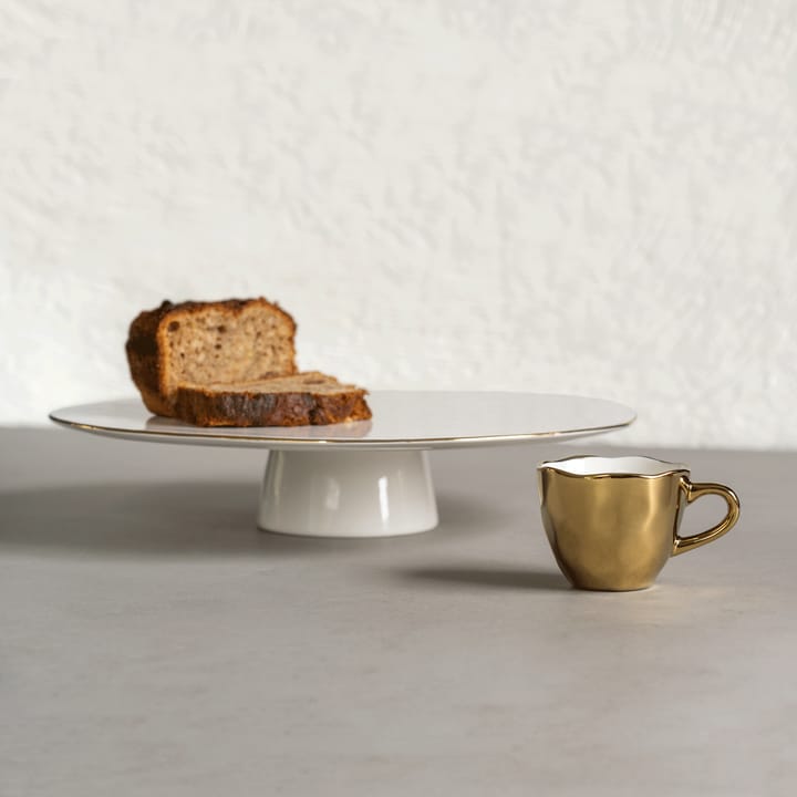 Good Morning ケーキソーサー Ø29 cm, White-gold URBAN NATURE CULTURE | アーバン ネイチャー カルチャー