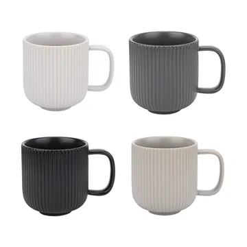 Duga XL マグ 35 cl 4個セット - White. sandgrey. antracit. black - Vargen & Thor