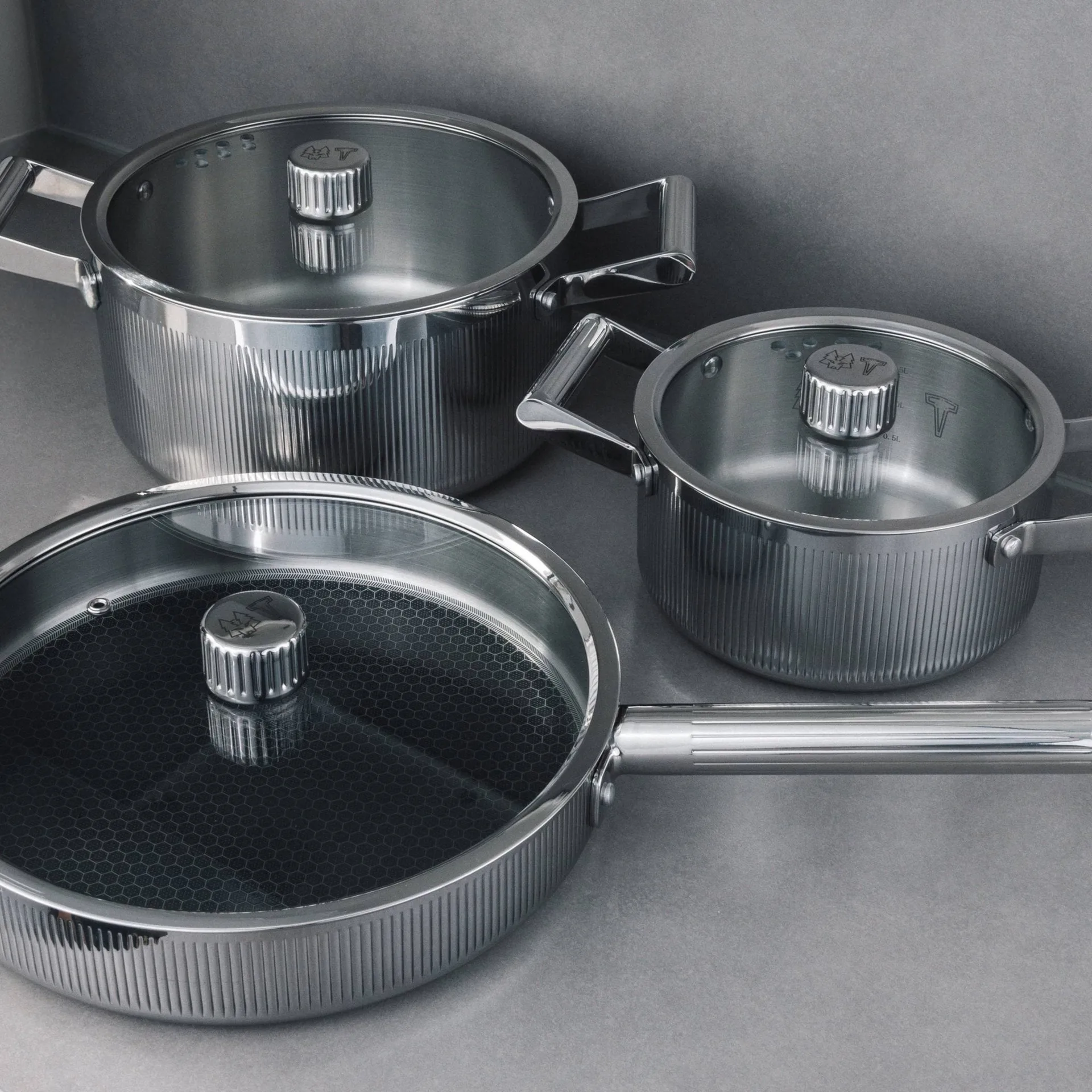 Glima Pro plus 鍋セット, Stainless steel, 6 pieces Vargen & Thor