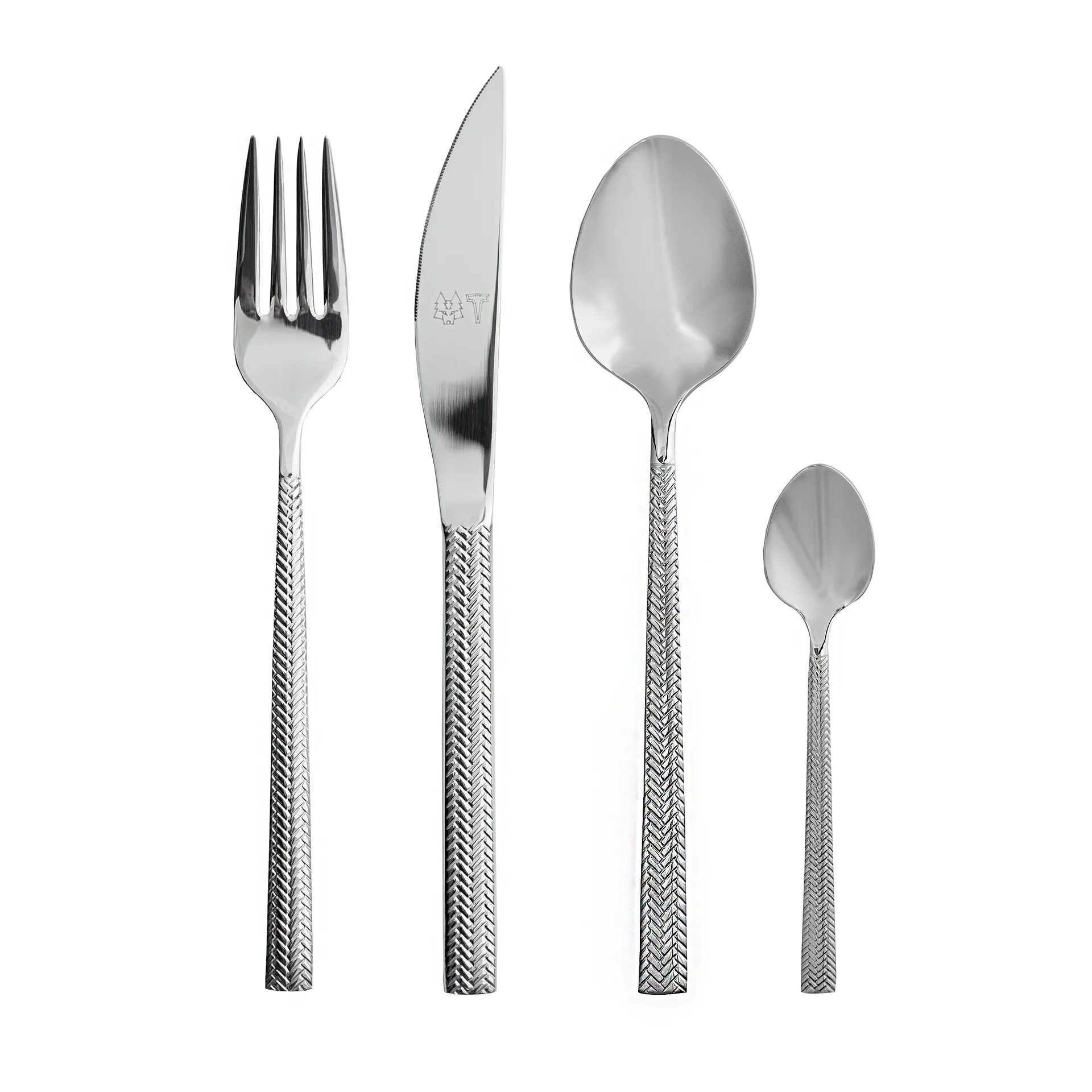 Glöd カトラリー 16本セット, Fishbone pattern Vargen & Thor