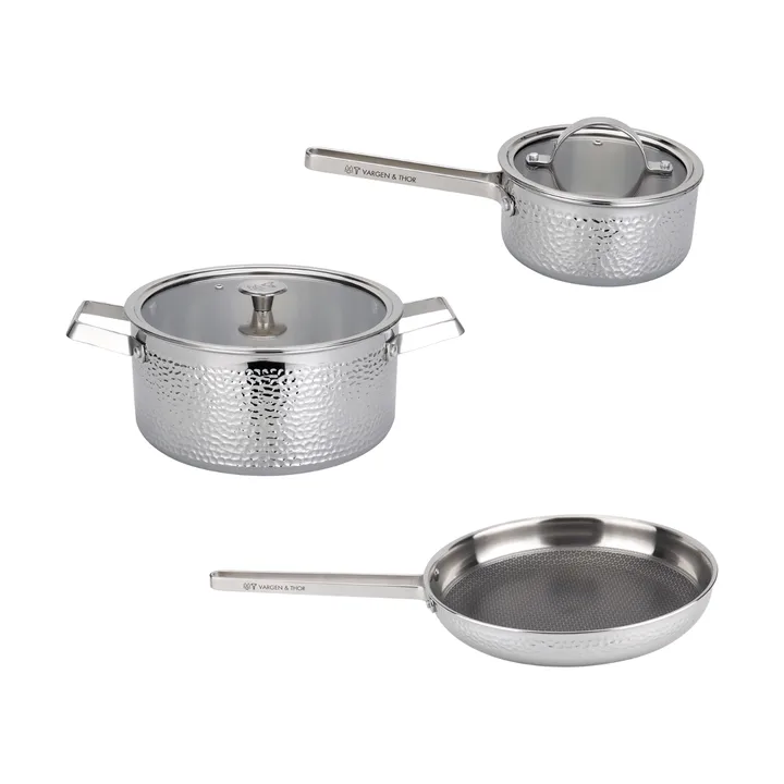 Kroma Teddy Pixel 鍋セット - Stainless steel, 3 parts - Vargen & Thor