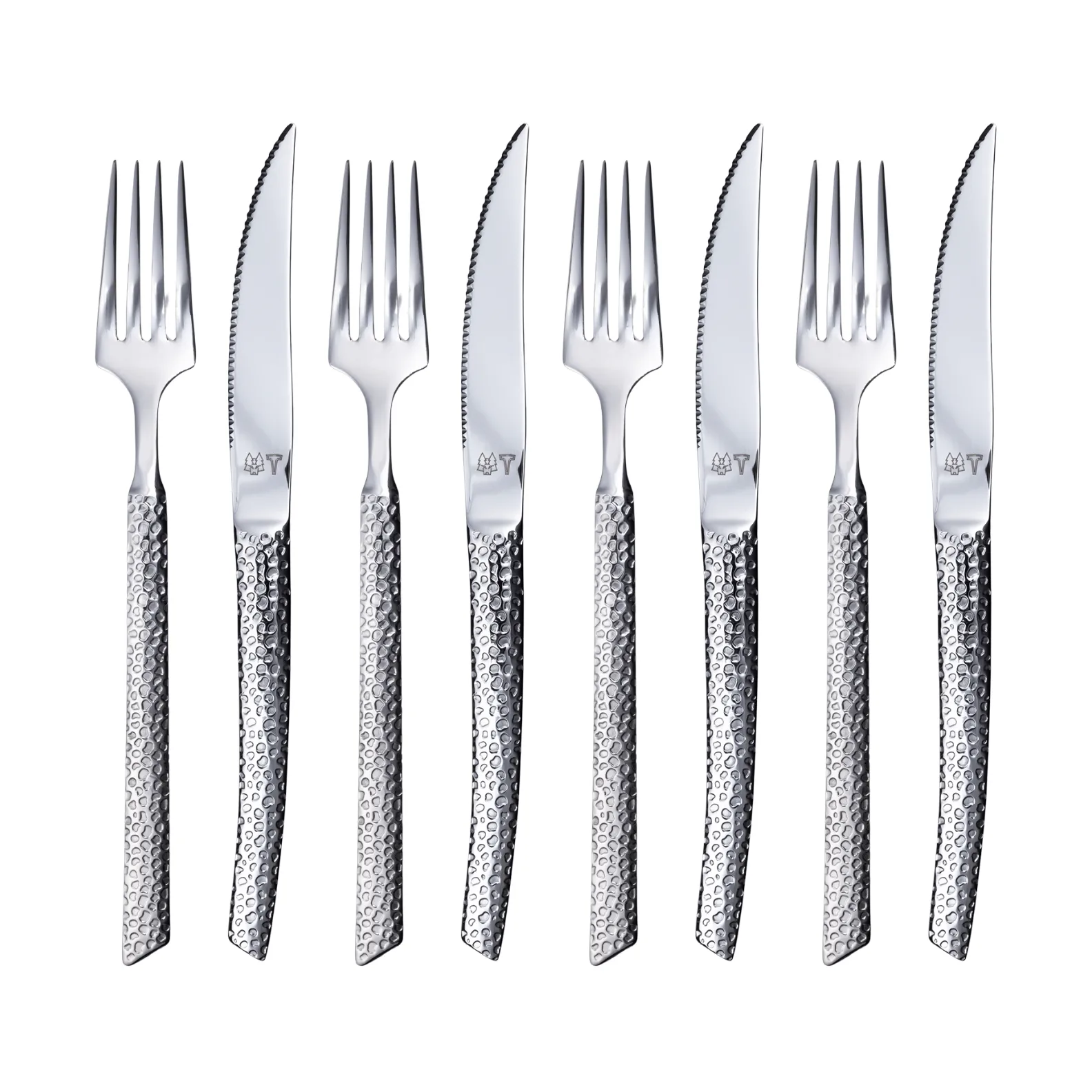 Lava カトラリーセット, Polished steel, 8 pieces Vargen & Thor