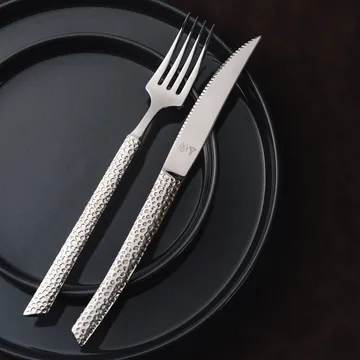 Lava カトラリーセット - Polished steel, 8 pieces - Vargen & Thor