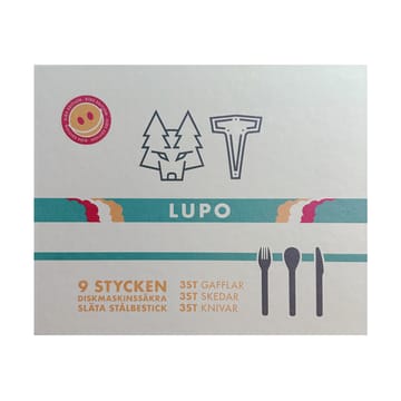 Lupo 子供用カトラリー 9本セット - Stainless steel - Vargen & Thor