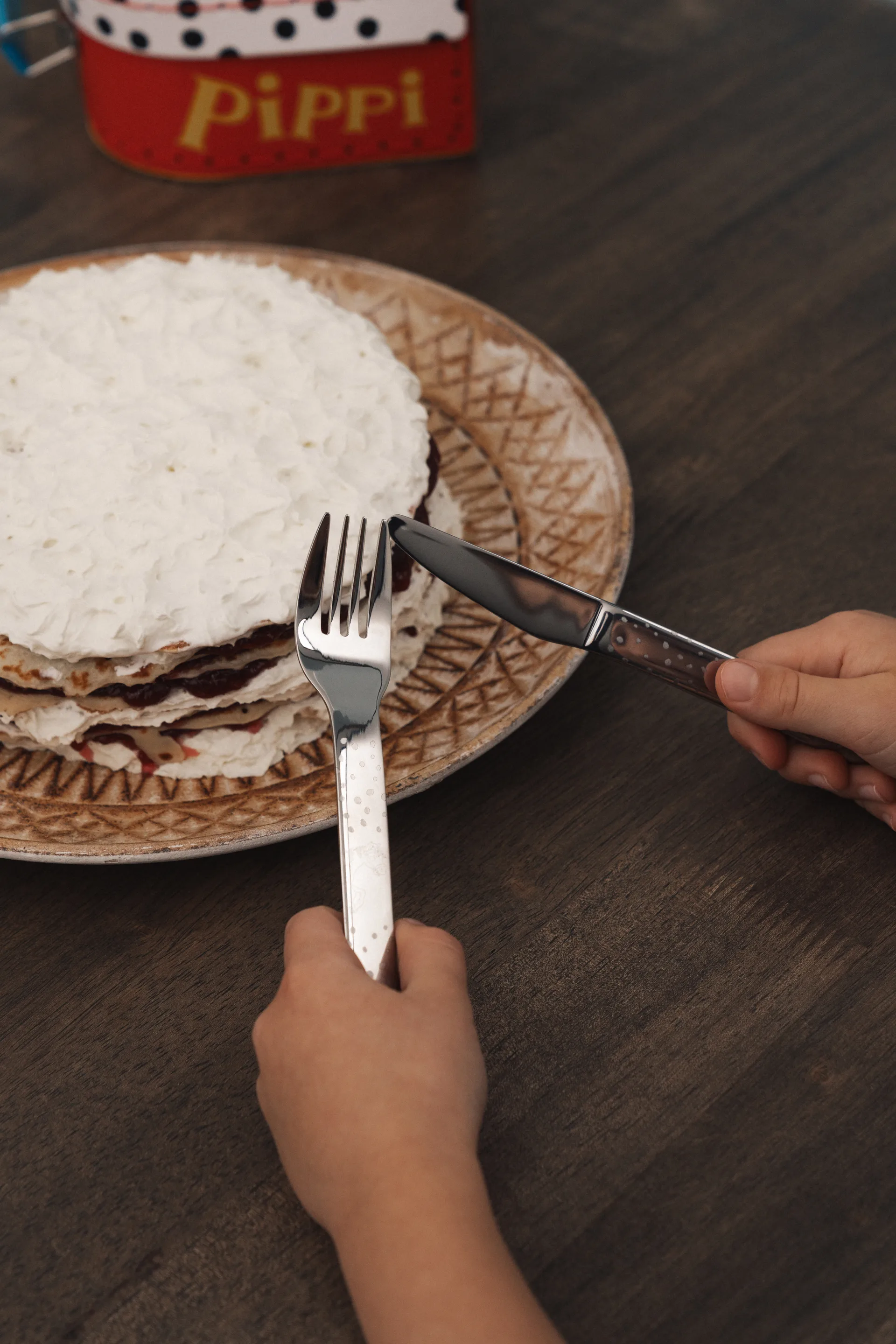 Lupo Pippi 子供用 カトラリー 9本セット, Silver Vargen & Thor