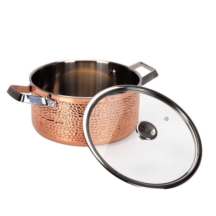 Mjölner hammered コッパー キャセロールディッ�シュ & 蓋 - Miranda. 4 L - Vargen & Thor