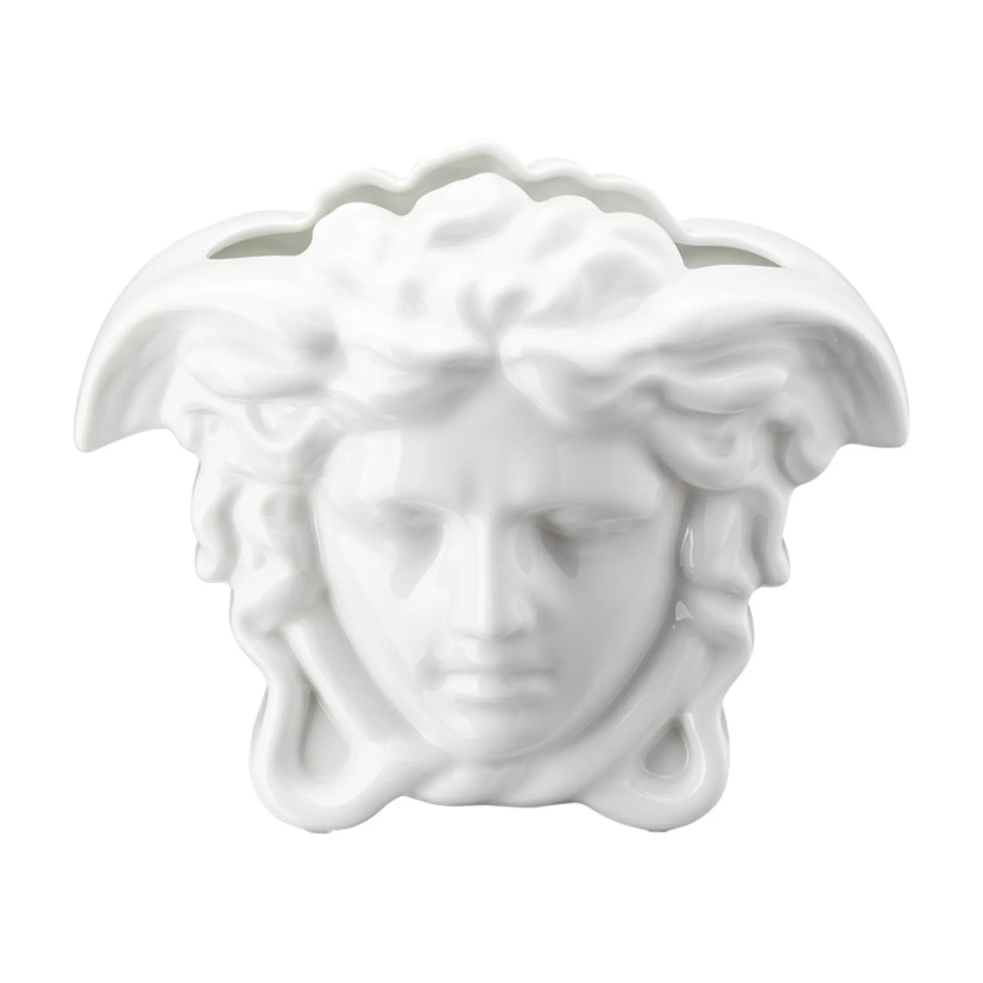 Versace Medusa Grande 花瓶 15 cm, White Versace | ヴェルサーチェ