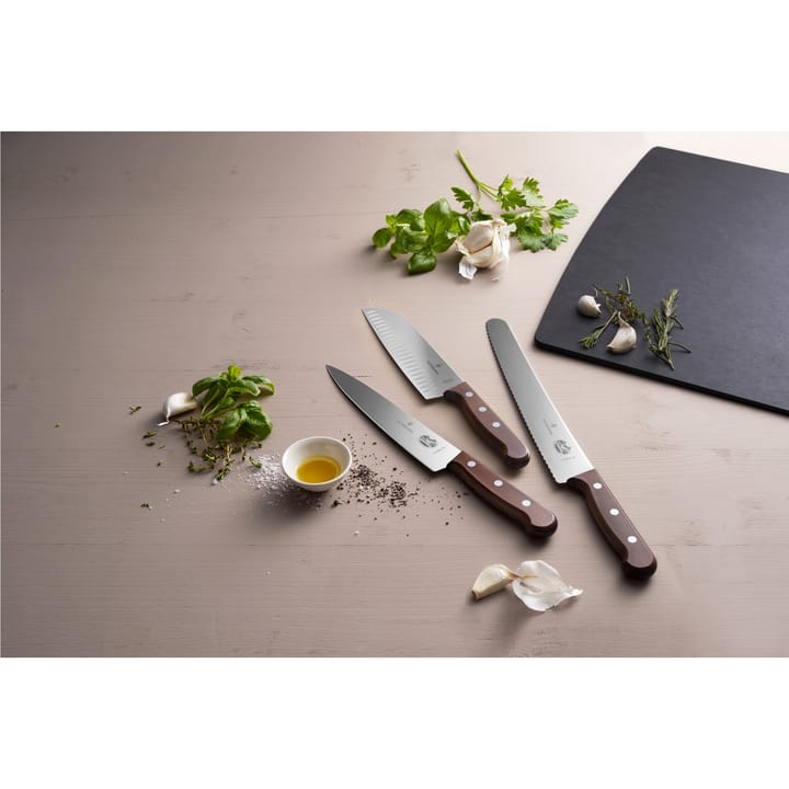 ウッド三徳包丁 17 cm, Stainless steel-maple Victorinox
