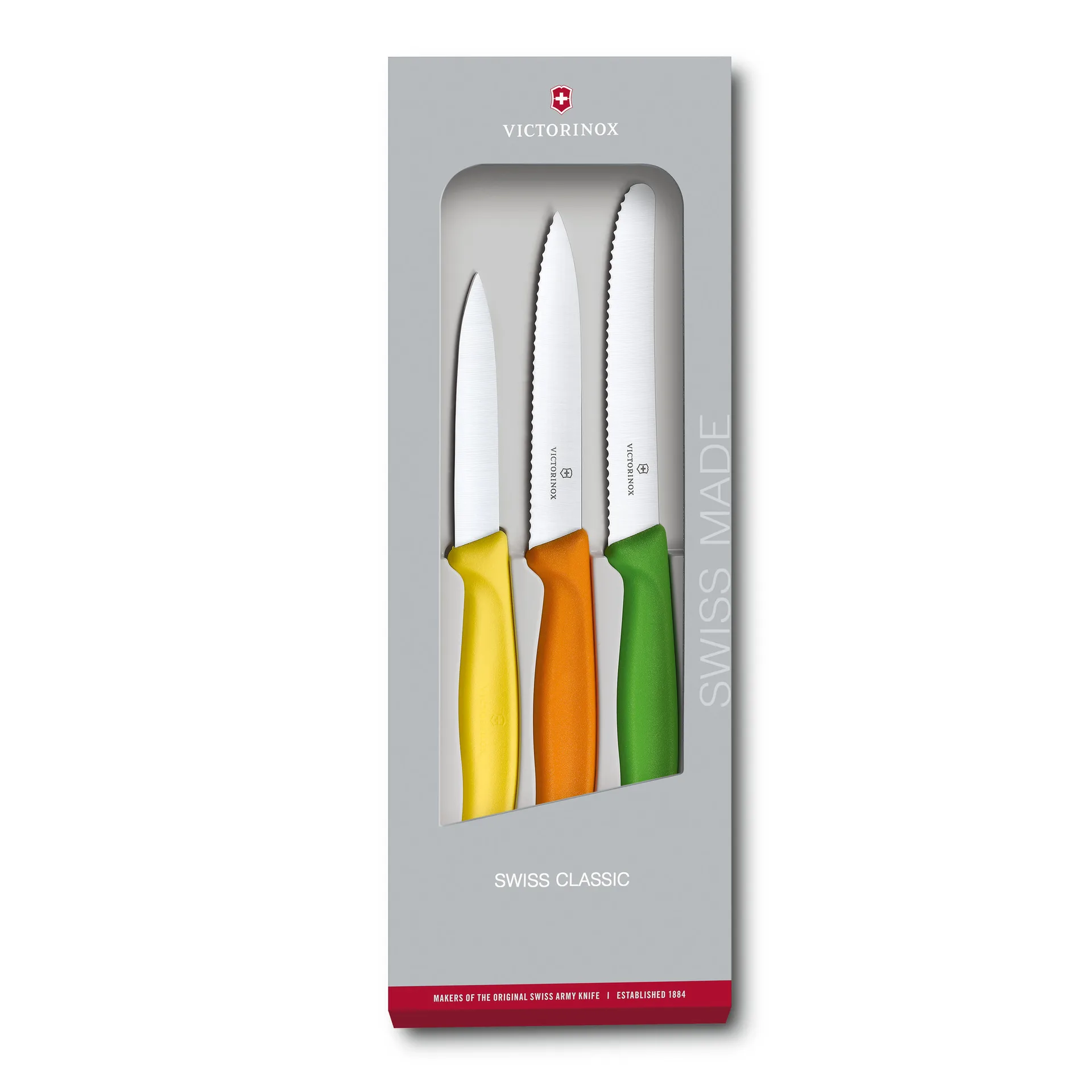 Swiss Classic ペアリングナイフセット 3 ピース, Stainless steel Victorinox