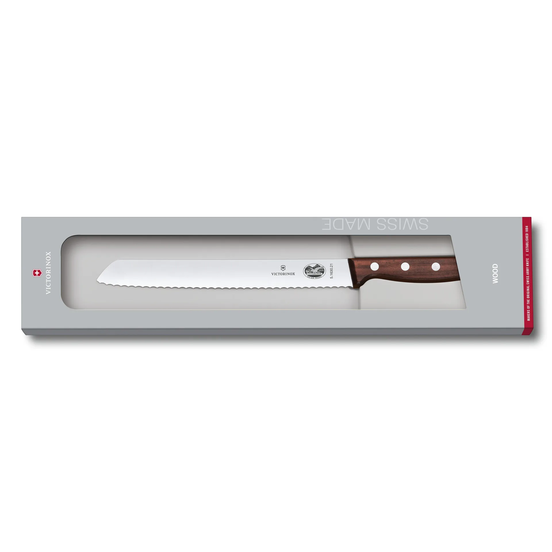 Wood ブレッドナイフ 21 cm, Stainless steel-maple Victorinox