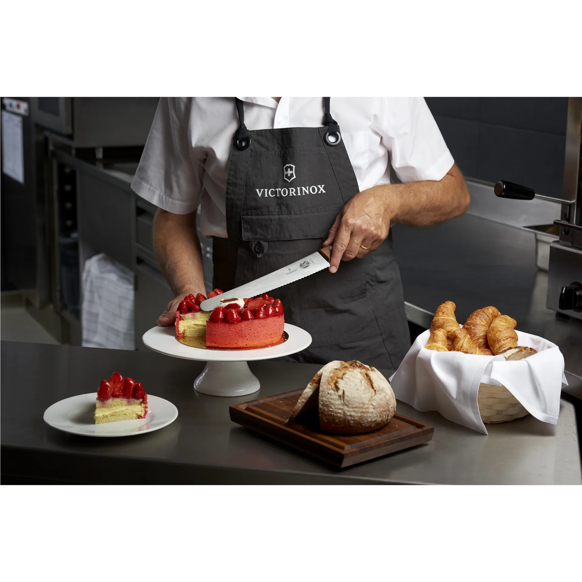 Wood ブレッドナイフ 26 cm, Stainless steel-maple Victorinox