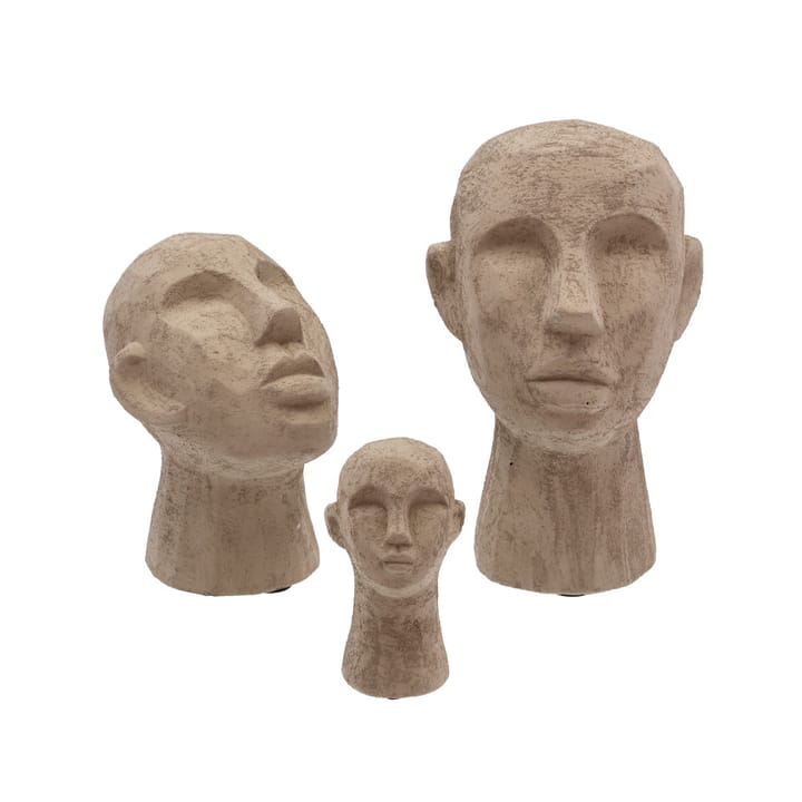 Head デコレーション, grey/brown - medium Villa Collection