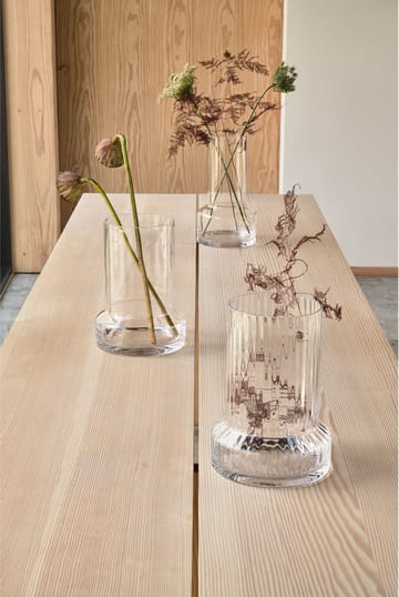 Hvils ガラス花瓶 リブ Ø21 cm - Clear - Villa Collection
