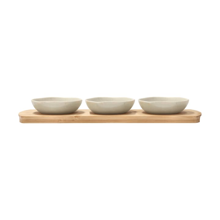 Shoku 竹製トレイ & ボウル 3個 - Beige - Villa Collection