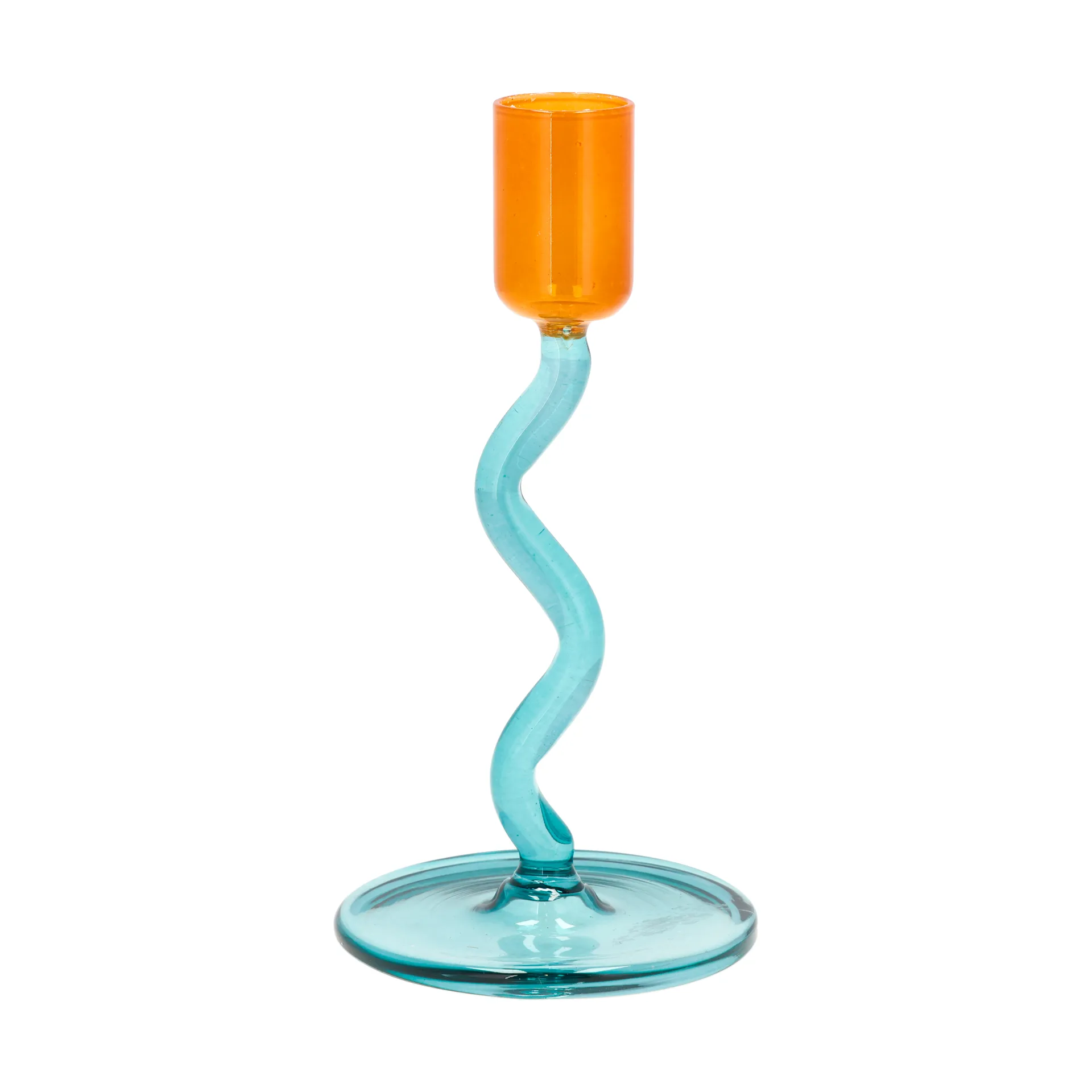 Styles キャンドルホルダー 15.3 cm, Blue-amber Villa Collection