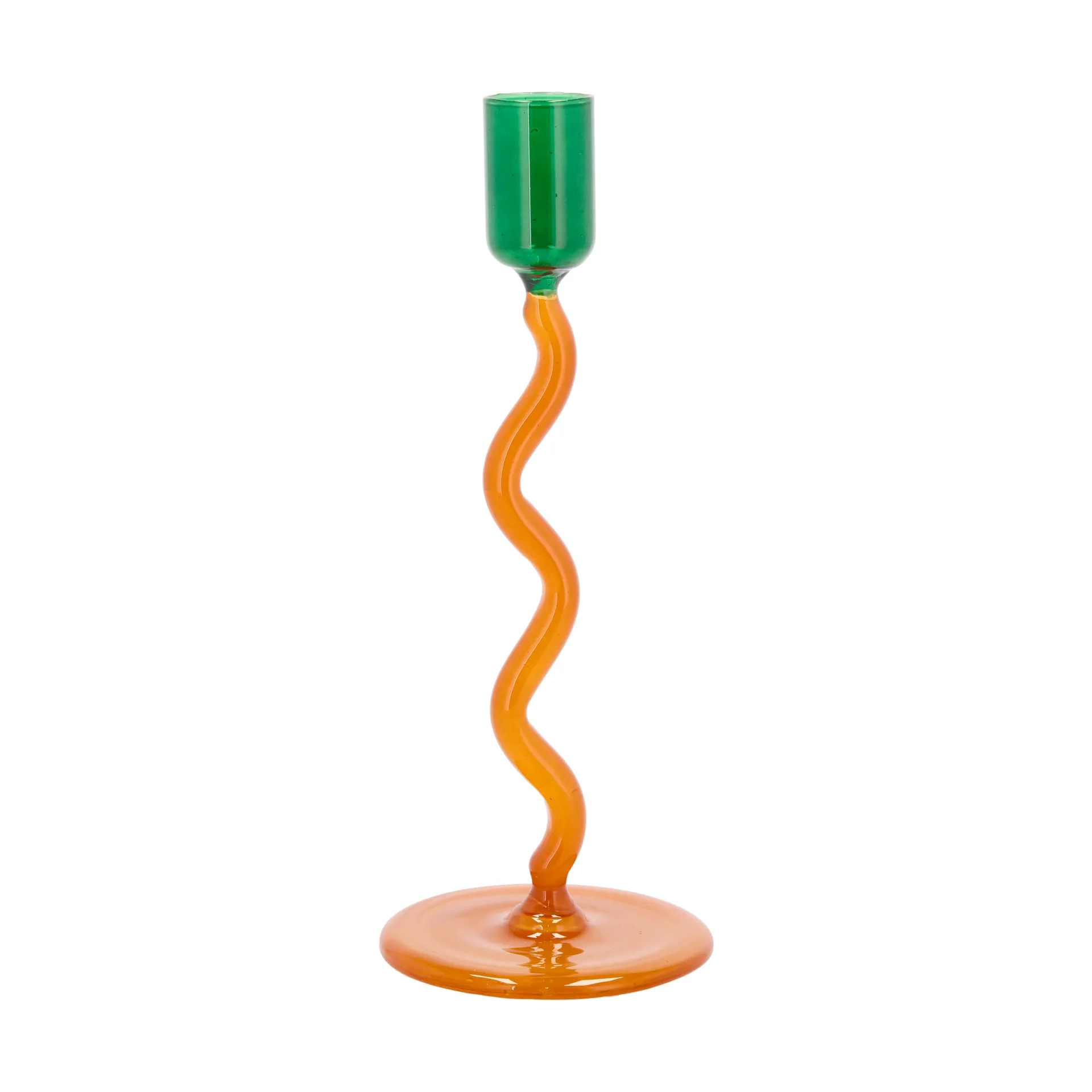 Styles キャンドルホルダー 19.6 cm, Green-amber Villa Collection