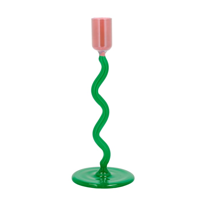 Styles キャンドルホルダー 19.6 cm, Green-pink Villa Collection