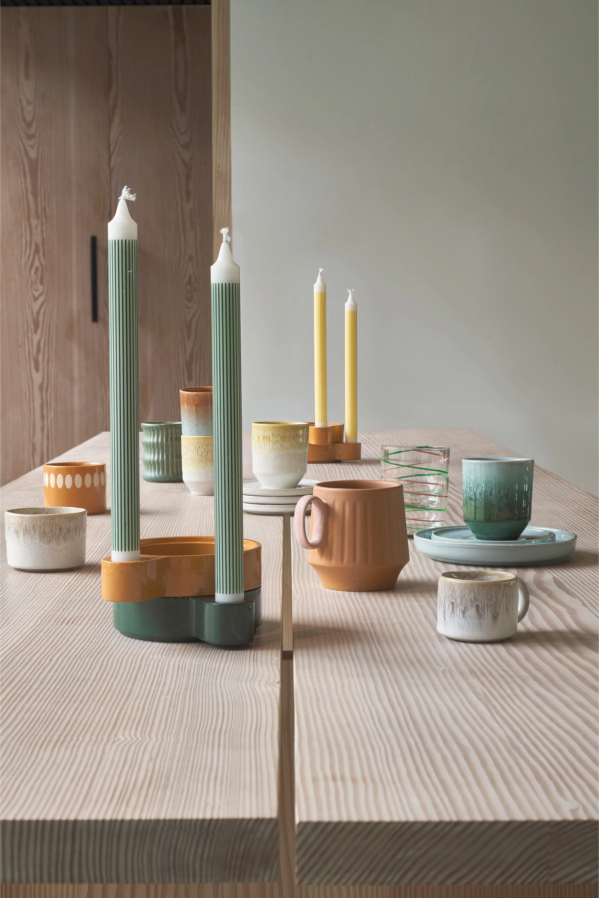 Styles リブ入りマグカップ 30 cl 2個セット, Green Villa Collection