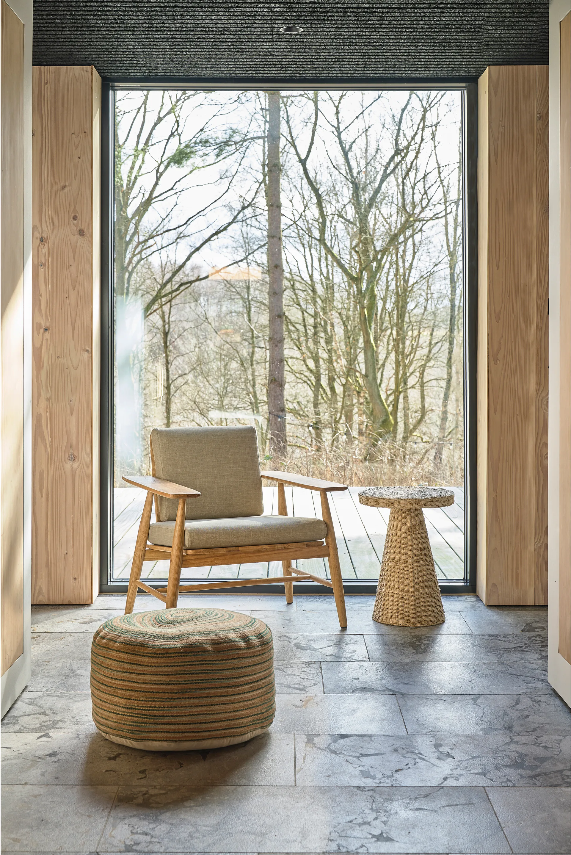 Vem プーフ 30x60 cm, Green-nature-pink Villa Collection