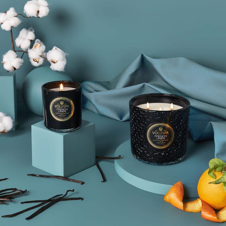 Classic Maison Noir アロマキャンドル 60時間, French Linen Voluspa | ボルスパ