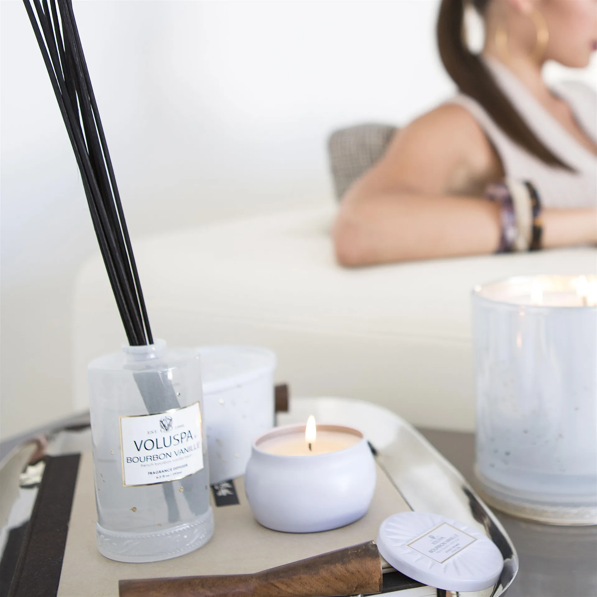 Decorative tin キャンドル 25時間, Bourbon Vanille Voluspa | ボルスパ