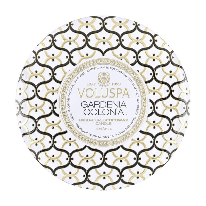 Maison Blanc 3-wick Tin アロマキャンドル 40時間 - Gardenia Colonia - Voluspa | ボルスパ