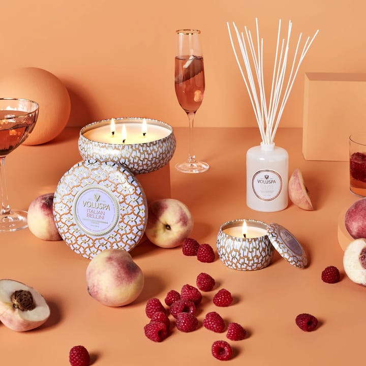 Maison Blanc 3-wick Tin アロマキャンドル 40時間, Italian Bellini Voluspa | ボルスパ